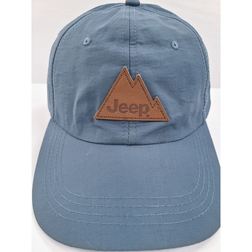 Jeep Blue Cotton‎ Adjustable Strapback Baseball Cap Mountain Patch JPSS23G201